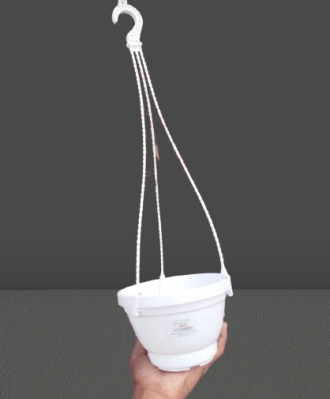 Picture of 6 inch white  hanging pot  5 pcs