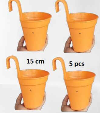 Picture of 15 cm House  Grill Planters multi color 5 pcs set