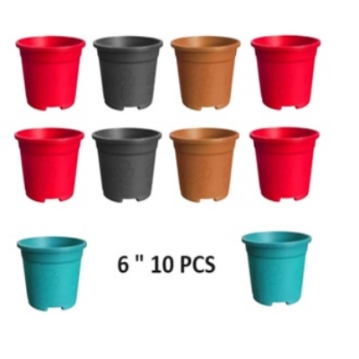 Picture of 6 Inch BP Round planter flower house Tub- 10 Pcs