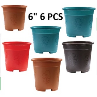 Picture of 6 Inch BP Round planter flower house Tub- 6 Pcs