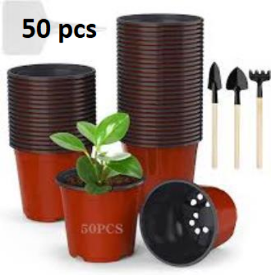 Picture of Plastic Nursery Pots Two-color Succulent Flower Pot 50 Pcs(3.5 Inchi)