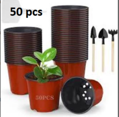 Picture of Plastic Nursery Pots Two-color Succulent Flower Pot 50 Pcs(3.5 Inchi)