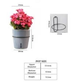 Picture of Self Watering Pots with Metal Plant Stand 5.1"
