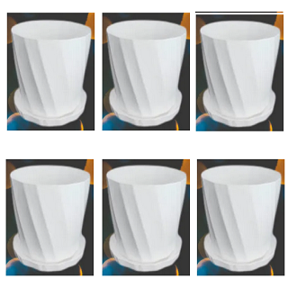 Picture of Camelia White Planter 6 Inchi 6 Pcs with Tray