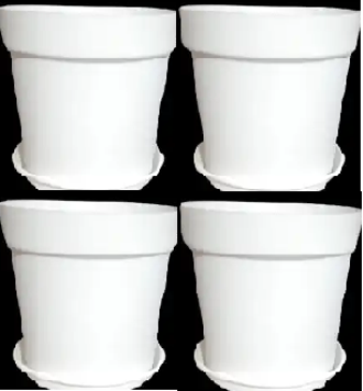 Picture of 10 Inchi White Mat Tob With Tray 4 pcs