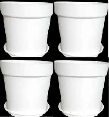 Picture of 10 Inchi White Mat Tob With Tray 4 pcs