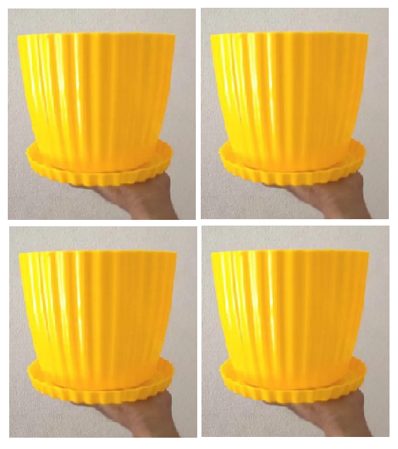 Picture of 8 Inchi Yellow Flower Planter with tray 6 Pcs