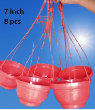 Picture of 7 inch Hanging  red coler top 8 pcs