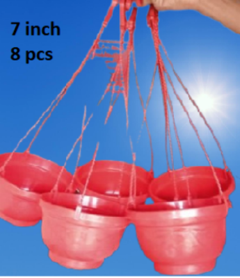 Picture of 7 inch Hanging  red coler top 8 pcs