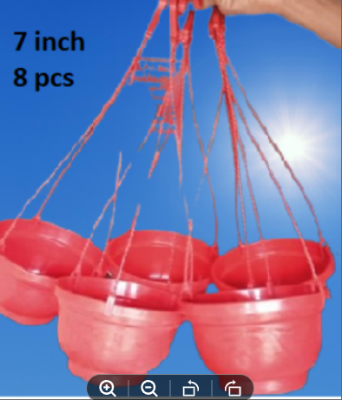 Picture of 7 inch Hanging  red coler top 8 pcs