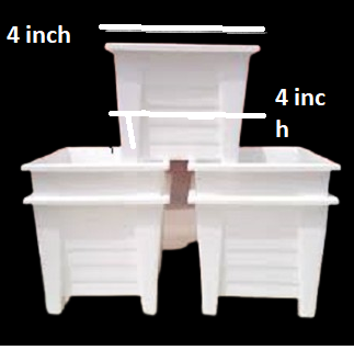 Picture of Flower Pot white  4 Inchi  (5 Pcs )