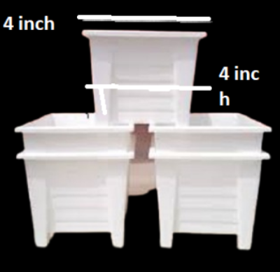 Picture of Flower Pot white  4 Inchi  (5 Pcs )
