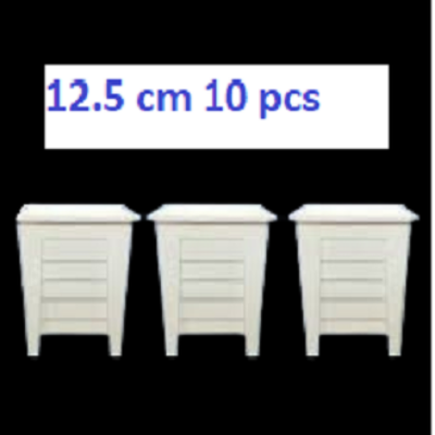 Picture of BP plastic 12.5 cm square planter white coler  10 pcs