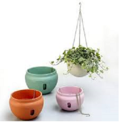 Picture of Hanging Planter Self Watering Basket with Hooks, Hanging Flower Pot with Detachable Base