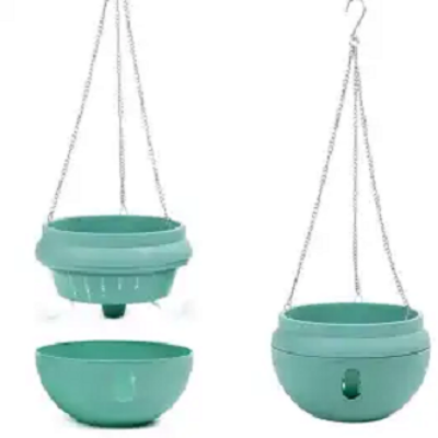 Picture of Hanging Planter Self Watering Basket with Hooks, Hanging Flower Pot with Detachable Base