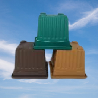 Picture of (5.5 inch 4 pcs) bp plastic khandani square planter  tub