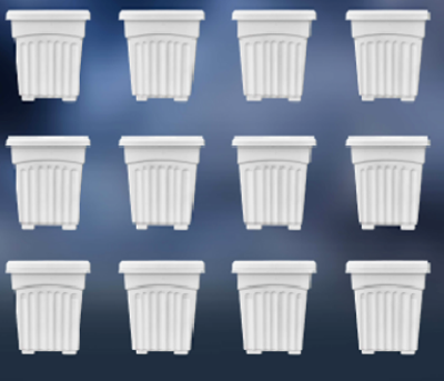 Picture of (4.5 inch - 12 pcs)  khandani square planter plastic tub