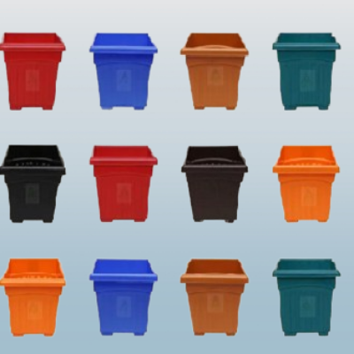 Picture of (4.5 inch - 12 pcs)  khandani square planter plastic tub