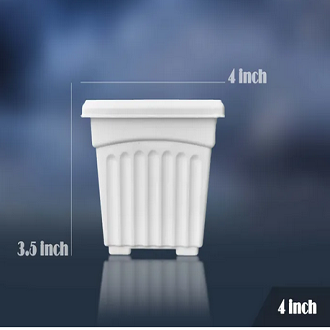 Picture of (4.5 inch - 12 pcs)  khandani square planter plastic tub