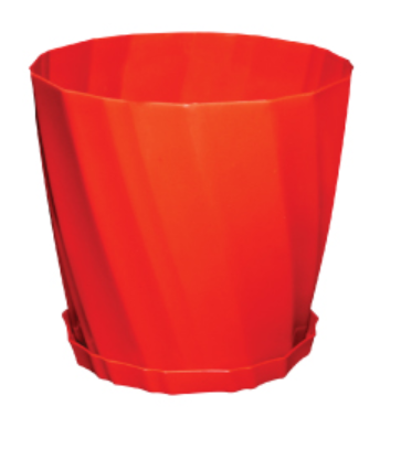 Picture of 5 inch - BP  plastic cameliya planter  4 pcs with tray
