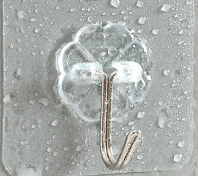 Picture of Hook 10 Pcs Transparent Stainless Steel Strong Self Adhesive Hooks Key Storage Hanger Yao Store