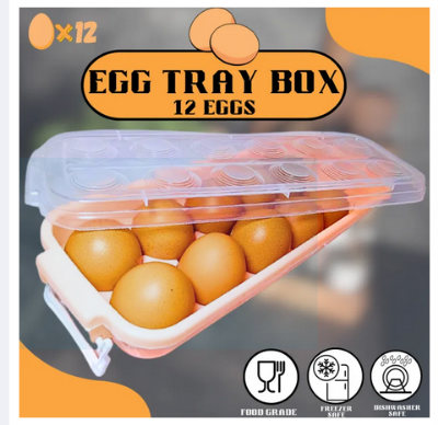 Picture of Food Grade Plastic Egg Tray Box Egg Container Egg Storage Box 12 slots