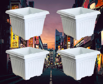 Picture of 10 Inchi Square Tob White coller 4 pcs Set