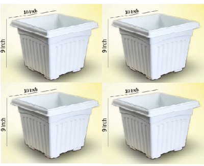 Picture of 10 Inchi Square Tob White coller 4 pcs Set