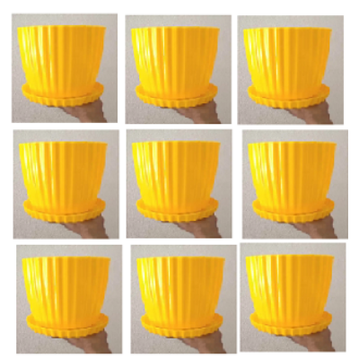 Picture of 8 Inchi Yellow Flower Planter with tray 10 Pcs