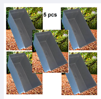Picture of Plastic Rectangular Tub 5 pcs(14.5 Inchi Long 7Inchi Height 7Inch Wide)