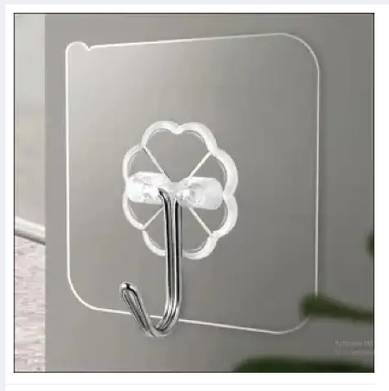 Picture of Plastic Wall Hook Hanger 5 Piece - Transparent