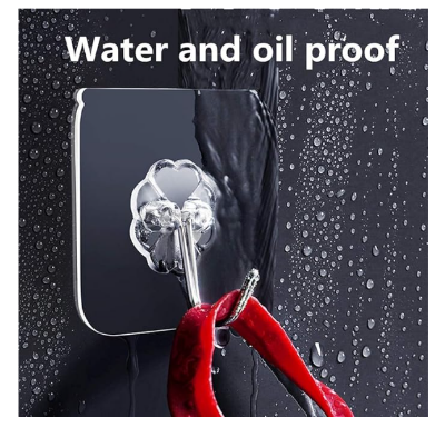 Picture of Plastic Wall Hook Hanger 5 Piece - Transparent