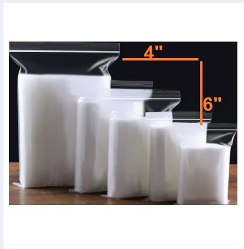 Picture of Zipper Bag-zip lock plastic bag (4/6Inchi)100pc pack