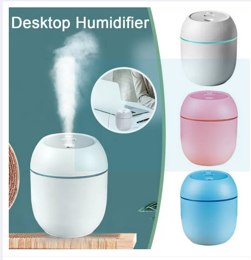 Picture of Portable Mini Air Humidifier 250ml Micro Atomizer USB Cold Fog Atomizer with Lamp