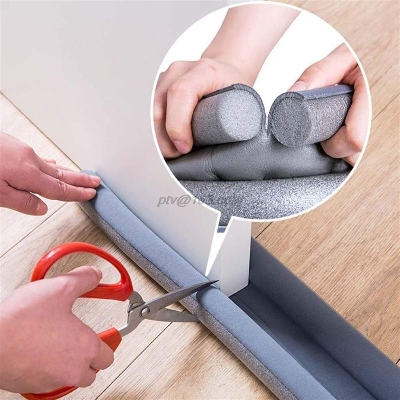 Picture of Door Draft Stopper Soundproof Flexible Door Bottom Sealing Strip Dustproof Weatherstrip Guard Sealer Stopper Dust Blocker (Color : Black)