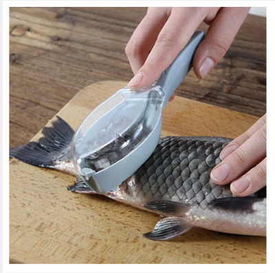 Picture of Fish Scraper,Fish Scaler Sawtooth Scale Descaler Scraper Cleaner Fish Scales Brush Shaver Remover Scale Knife Peeler Skin Peeler Fish Tools Kitchen Gadge