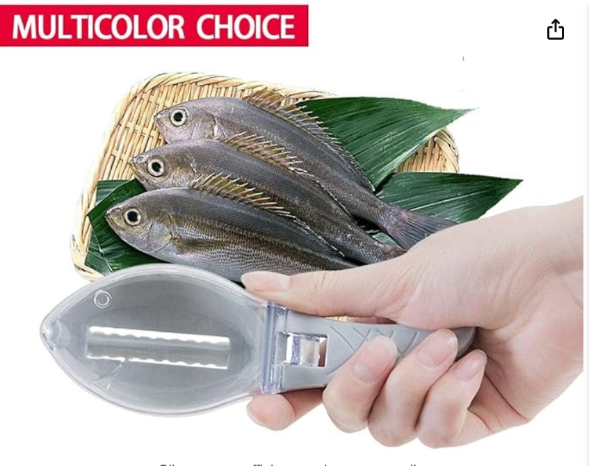 Picture of Fish Scraper,Fish Scaler Sawtooth Scale Descaler Scraper Cleaner Fish Scales Brush Shaver Remover Scale Knife Peeler Skin Peeler Fish Tools Kitchen Gadge