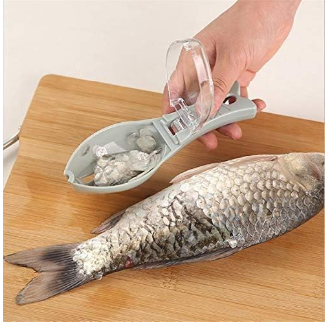 Picture of Fish Scraper,Fish Scaler Sawtooth Scale Descaler Scraper Cleaner Fish Scales Brush Shaver Remover Scale Knife Peeler Skin Peeler Fish Tools Kitchen Gadge
