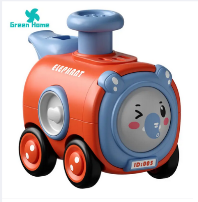 Picture of Baby Train Toy Baby Train Toy Whistleless Press-and-go Mini Vehicle Lovely Cartoon Animal Slide Car Boys Girls Gift Rotate Face Toy -1 PCS
