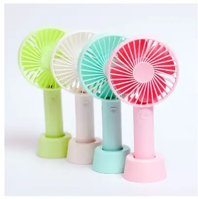 Picture of Fan Portable Mini Handheld  Small Pocket Fan Battery Operated Fan USB Rechargeable Fan with Phone Holder Personal Desk Fan for Office Bedroom Makeup Outdoor (Style-3)