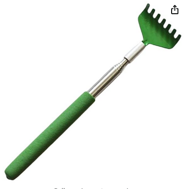 Picture of Portable Extendable Telescopic Metal Backscratcher/Back Scratcher in Green