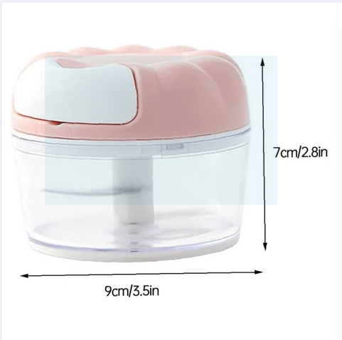 Picture of Garlic Chopper,Hand Pull String Garlic Chopper for Kitchen,Small Food Processor with Stainless Steel Blades,Used for Onions Garlic Peppers Carrots Fruits Tomato Meat.