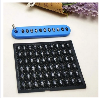 Picture of Phone Number Card Plate Car Keys Anti-Lost Keyring Key Chain Charm Bag Pendant Fashion