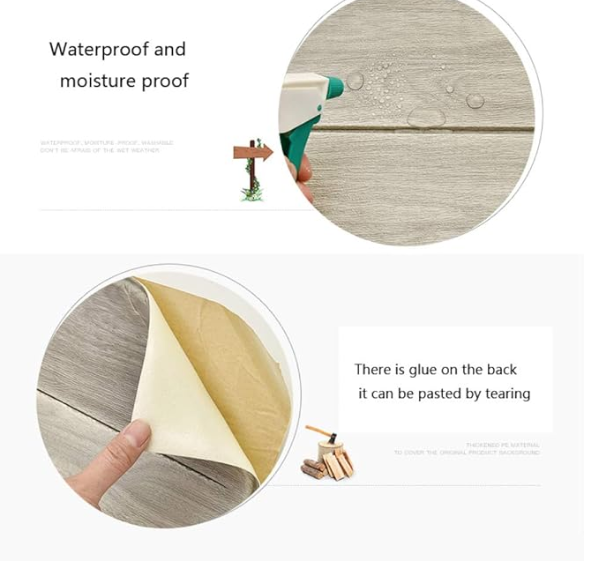 Picture of 3D Wallpaper Self Adhesive Woodr Grain Wall Sticker Soft Package Kindergarten Walls Decoration Waterproof Foam Wall Sticker C 70CMX70CM