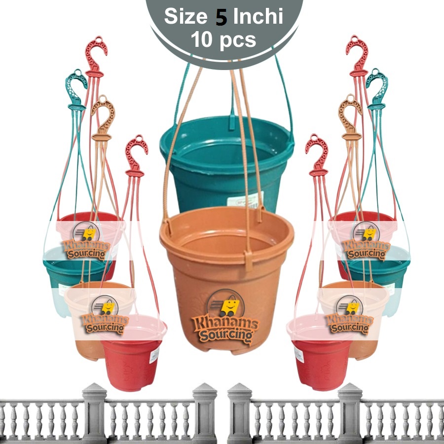 Picture of 5 inch Bp Round planter Hanging flower tub-( 10 pcs)