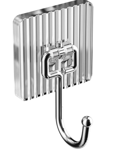 Picture of 5 Pieces Wall Hooks, Door Wall Hangers Hook Heavy Duty Towel Hooks Home Hanger Acrylic Hooks Wall Hangers for Kitchen Hotel