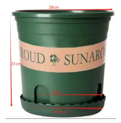 Picture of Plastic 5 Gallon Flowerpot Flower er Basket Nursery Pot Balcony Decoration with tray