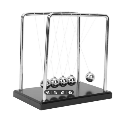 Picture of Newton's Cradle Steel Balance Ball (Collision Balls / Pendulum Balls) Physics / Science Fun Toy Desk Home Office Decor