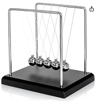 Picture of Newton's Cradle Steel Balance Ball (Collision Balls / Pendulum Balls) Physics / Science Fun Toy Desk Home Office Decor