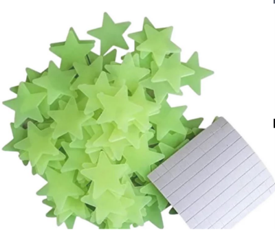 Picture of Luminous Fluorescent Glowing Night Sky Wall Sticker Radium Glow Stars Starry Sky-green (pack 100 PCS)